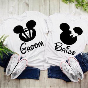 Bride & Groom fairytale custom soft T-shirt